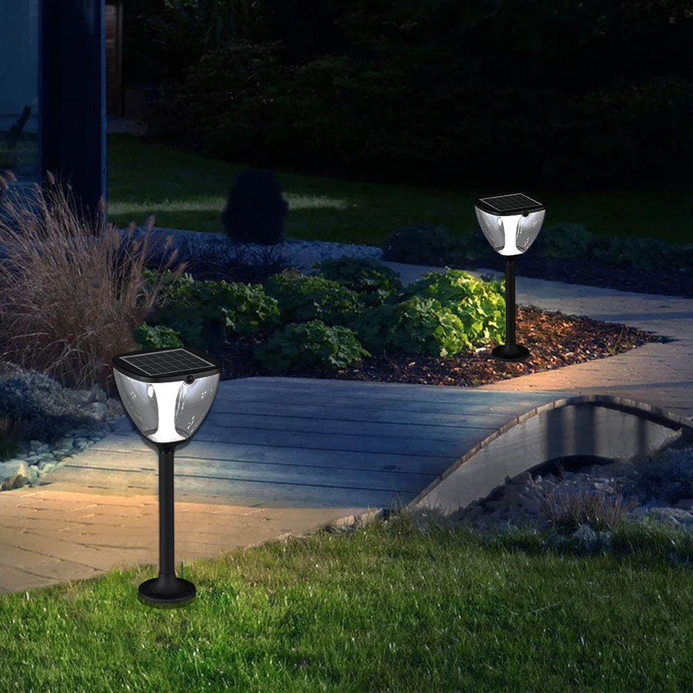라노 LED 태양광 잔디등/문주등 2W 직부타입 팩타입 높이조절 (삼색변환)
