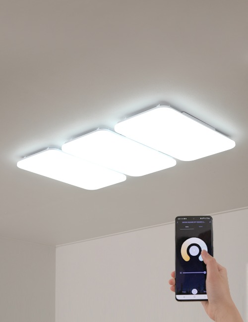 스마트 IoT 슬림 LED 거실등 150W 음성인식 원격제어 밝기조절 